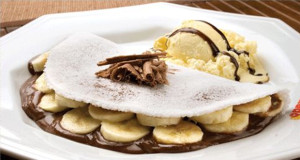 Tapioca com Banana e Chocolate